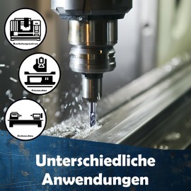 AM-Zerspanungstechnik Solid carbide end mill, high-quality carbide mill, TiAlN HPC, available in sizes diameter 1-20 mm, diameter 3 x 8/50 mm, shaft diameter 4 mm