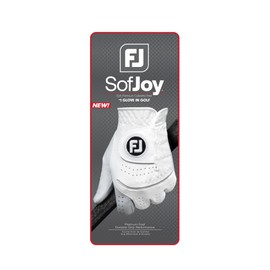 FootJoy Men's SofJoy Golf Glove, White, Large, Worn on Right Hand