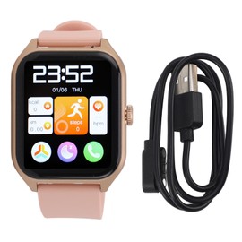 QX5 Smart Watch BT Call Message Notification Voice Control Multiple Sport Modes 1.96 Inch 240x282 Display Smart Fitness Watch for Daily Use Pink