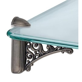 2 soportes de estante de vidrio ajustables y resistentes, soporte de abrazadera de vidrio de montaje en pared para vidrio de 0.23 a 1.575 pulgadas de grosor, fácil de instalar para baño