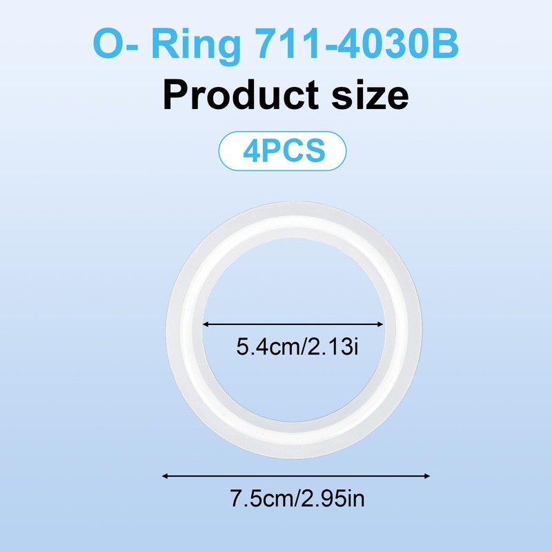 BOXOB 4pcs O-Ring 711-4030B Replacement, 2" Rubber Spa Hot Tub