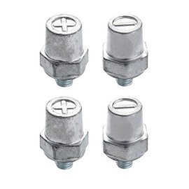Ampper 3/8"-16 Thread Male Lead Side Post Battery Charging Post Terminals, Standard Side Post 3/8" Battery Post Adapter (+/-) Compatible with GM Post, Pack of 4