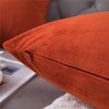 DEZENE Couch Pillow Cases 12x20 Burnt Orange: 2 Pack Cozy