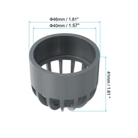 PATIKIL 40mm ID Atrium Drain Grate Cover, 2 Pack Round Outdoor UPVC Sewer Drain Pipe Fitting Adapter for Drainage System, Gray