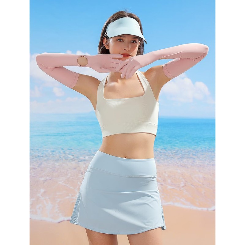 Ultra Thin Long Sleeve Uv Protection Gloves Women, Breathable Touchscreen