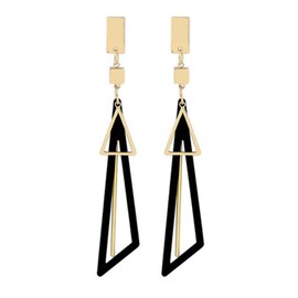 TPZORJX 1 Pair Party Fashion Rhombus Earrings Stud Earrings Fashion Jewellery Disco 80s Costume Carnival Theme Party for Women and Girls (Black)