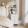 Furnulem Tall Nightstand with 4 Drawers, Night Stand with LED