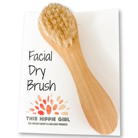 This Hippie Girl Facial Dry Brush, Dry Facial Brush, Facial Exfoliating Brush, Scrubber Natural Bristle for Face Massage, Face Circulation, Face Exfoliator, Facecare Tool