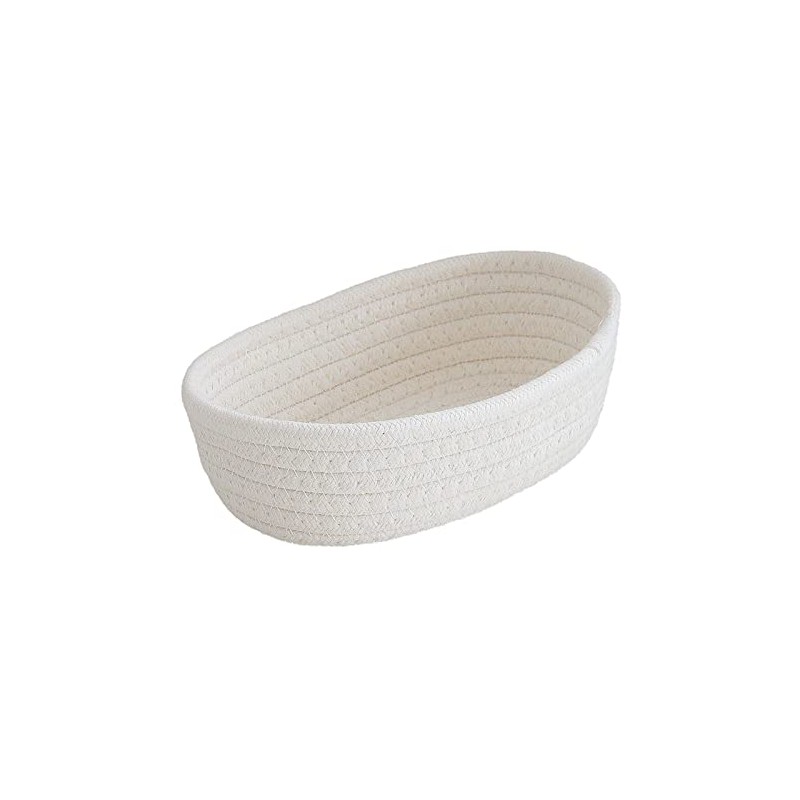 QUINTRA Braided Baskets, Empty Tiny Storage Baskets, Cotton Rope Baskets,