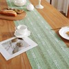Farmhouse Braided Striped Table Runner with Handcrafted Tassels, Boho Linen