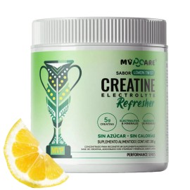 Mvpcare Pre Entreno Creatine Refresher Creatina Monohidratada Electrolitos Magnesio Vitaminas Lemon Twist Porciones