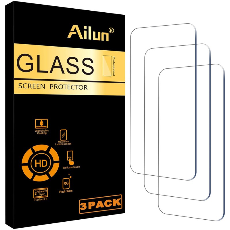 Ailun - Protector de pantalla de vidrio templado para iPhone
