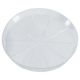 Rocky Mountain Goods Clear Plastic Plant Saucer Drip Tray - 12-inch - Indoor and Outdoor Plant Tray for Pots - Protects Floors from Warping and Water Rings - Clear Color Blends in (Pack of 5)