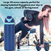 Stainless Steel Water Bottle with Straw, 24 oz, Thermal Insulated,