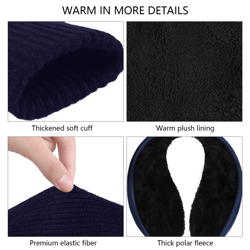 Aneco Juego de gorro de invierno para hombre, 4 piezas,