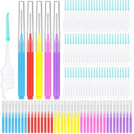 Jupwalz 270Pcs Interdental Brush 6 Sizes Braces Brush Soft Bristles 360° Bendable Floss Heads Dental Brushes Between Teeth Gum Braces Cleaning Kit Oral Tooth Cleaning Tool