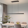 Zihoi Modern Ceiling Pendant Light,47in LED Black Linear Ceiling Chandelier