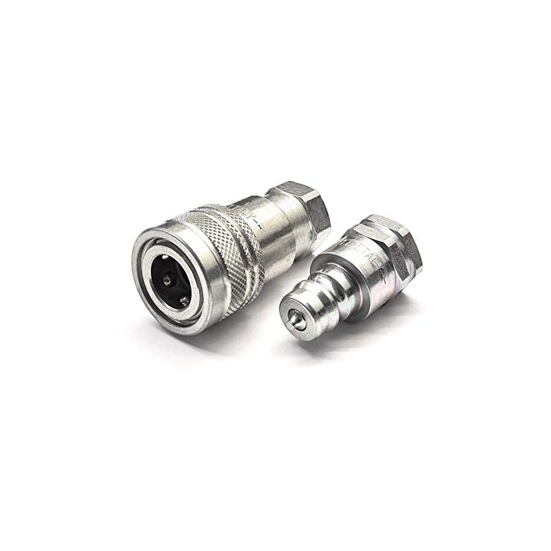 Hydraulic ISO A Quick Release Coupling 1/4" BSP Thread Set