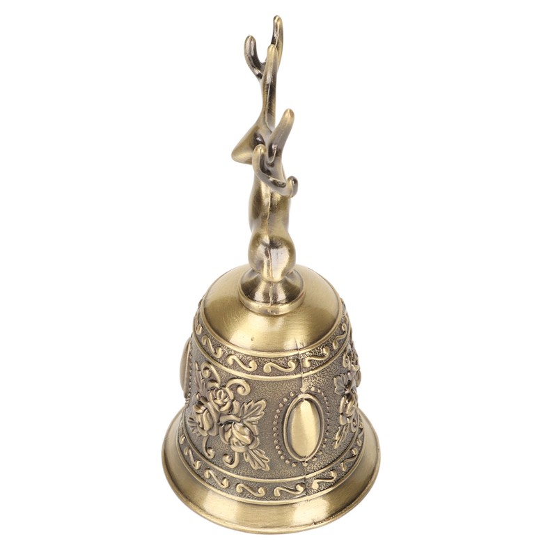 Deer Shape Hand Bell Vintage Plating Process Rustproof Polished Finish