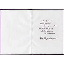 US Flag on Cherry Wood with Silver Foil: Military/Soldier - Designer Greetings Sympathy Card