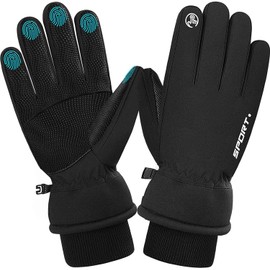 Bluelander Guantes para Frío Hombre y Mujer, Combinación Perfecta de Calidez, Resistencia al Agua, Funcionalidad de Pantalla Táctil y Agarre Antideslizante, con Bandas Ajustables