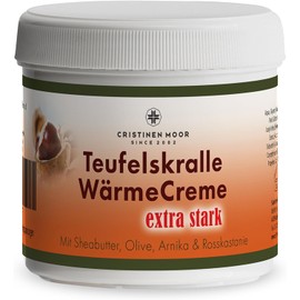 CristinenMoor Devil's Claw Heat Cream Extra Strong with Arnica 200 ml I Heat Ointment for Neck and Lumbar Area I for Tension of the Muscles and Back