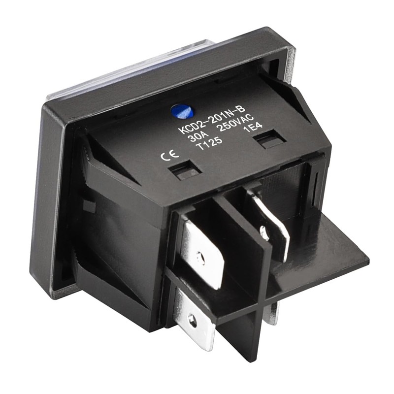 Heschen 30A 250V AC ON/OFF 2 Position DPST 4 Port