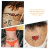 FOMIYES Waterproof Flower and Butterfly Temporary 8 Sheets Body Art