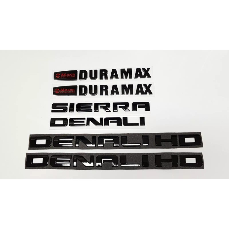 GMC AUTO 6PC Set 11-19 Gloss Black GMC Sierra Denali