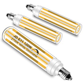 E11 LED Bulbs 12W COB Equivalent JDE11 120V 120W Halogen Chandelier LED Bulbs 1200LM 2700K Warm White Energy Saving T3/T4 Mini Base CRI85+ for Ceiling Fan, Chandelier Pack of 3