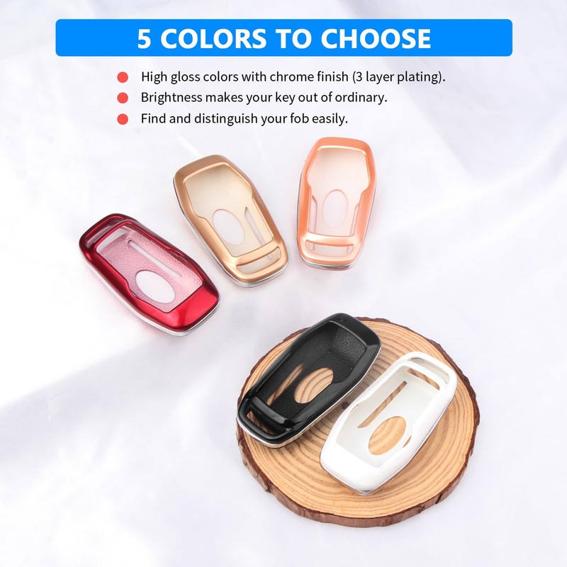 QBUC for Ford Key fob Cover,ABS Plastic Car Key Case