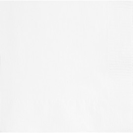 White Solid Luncheon Paper Napkins (Pack of 20) - Elegant & Durable Design - Perfect for Parties, Events & Celebrations