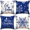 Ameyahud Merry Christmas Throw Pillow Covers Winter Holiday Snowflake Xmas