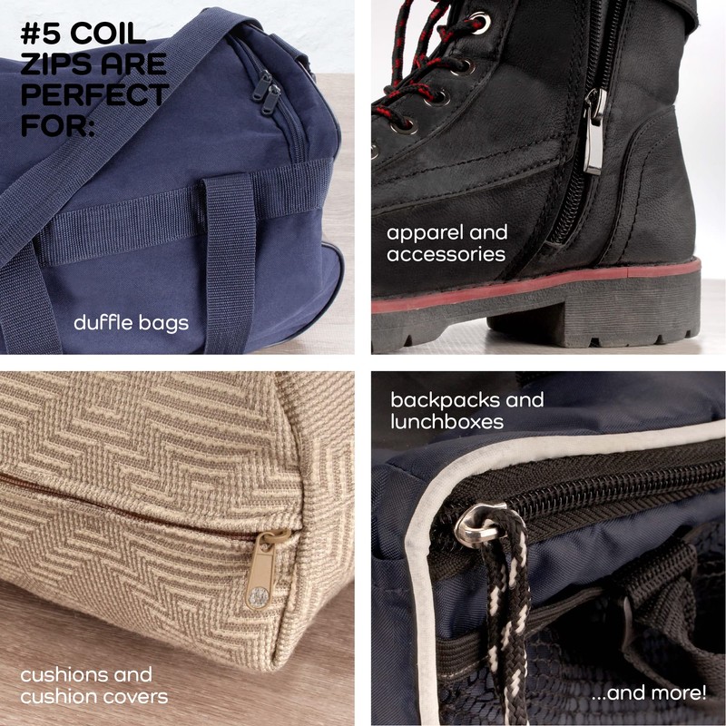 10pcs #5 Metal Zipper Slider Pulls for Coil Teeth -