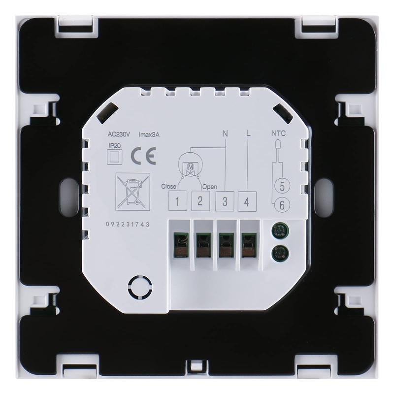 Wengart Heating Thermostat WG02B04,AC230V 3A Large Screen Sisplay,Key Operation,Weekly Programming,