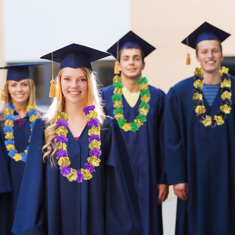 20Pcs Graduation Hawaii Leis, Generic Floral Garland Lei, 50 Inches,