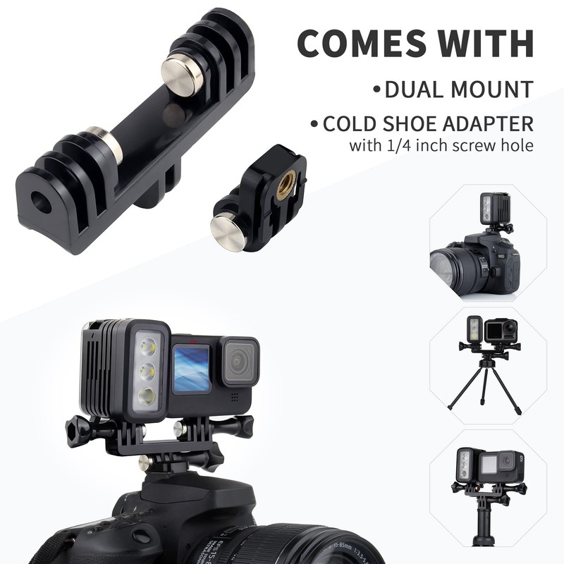 YALLSAME 164ft Underwater Dive Light for GoPro DJI Action Cameras