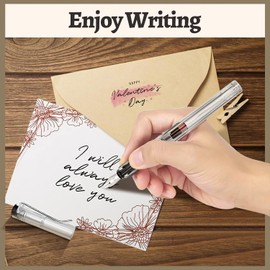 Calligraphy Set, 7 Pcs Fountain Pen with Different Replaceable Nib and 40 Replaceable Ink Cartridge in 11 Color for Beginner Writing and Drawing Calligraphy Kit