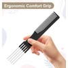 6 Pcs Hair Comb with Metal Comb Pick, Pick Combs