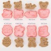 8Pcs Bear Theme Cartoon Cookie Mold 3D Stereo Pressing Cookie