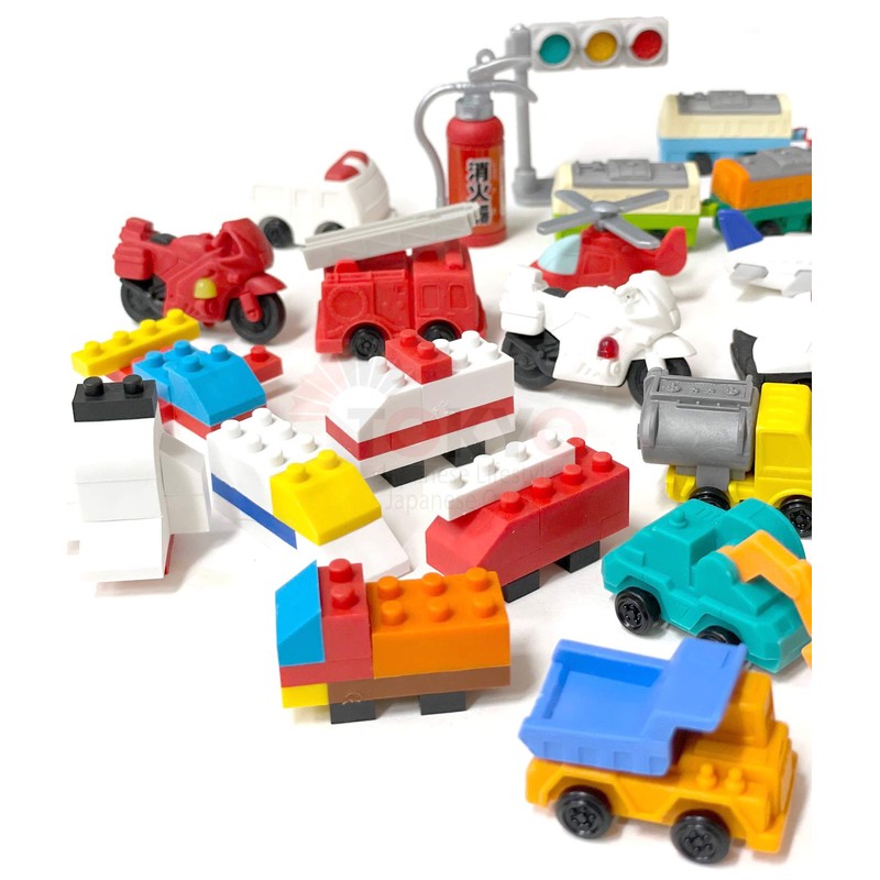 Pencil Eraser for Kids (Vehicle Mix 20)