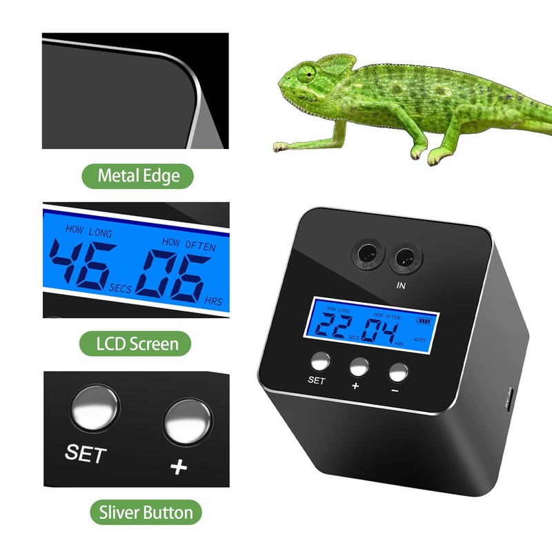 Reptile Humidifier & Mister for Tank with Auto Timer –