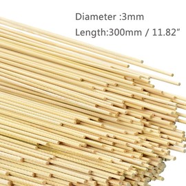 1/8 x 12 Inch natural bamboo Dowel Rods, 400 pcs Multi-Purpose Unfinished Round Sticks for Plant support DIY Crafts.