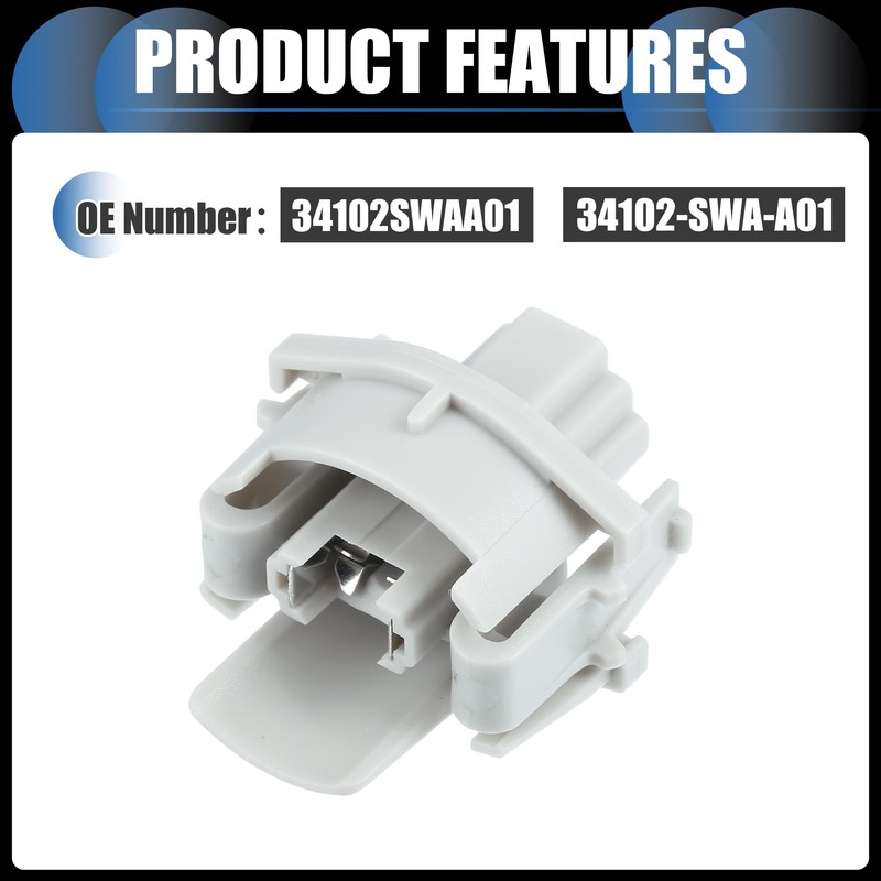 INFINAUTO License Plate Tag Light Socket Lamp Connector Housing No.34102SWAA01/34102-SWA-A01