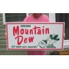 Mountain Dew 31.5" x 15.75" Mountain Dew Embossed Steel Sign