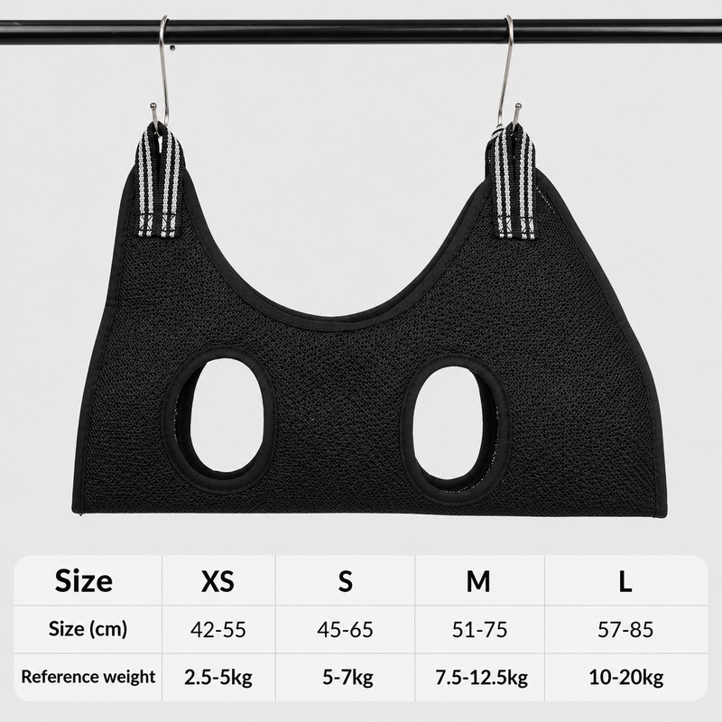 Pet Grooming Hammock for Nail Trimming – Adjustable Polyester Restraint