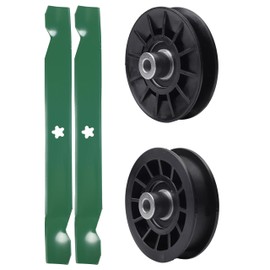 UDC Parts Mower Kit/Pulley 532194326 + Pulley 532194327 + 2 Pack Blades 138971 / Fits Jonsered LT2216 LT2216A2 LT2217A LT2317A LT2317A2 YT42