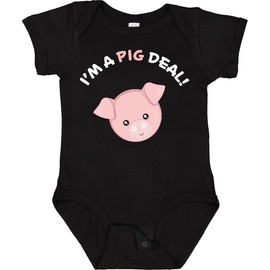 inktastic I'm a Pig Deal Cute Pig Pun Baby Bodysuit Newborn 0040 Black 29b8e