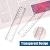 Redamancy 6 Pcs 15cm Rulers, 6 Inch Clear Plastic Ruler,