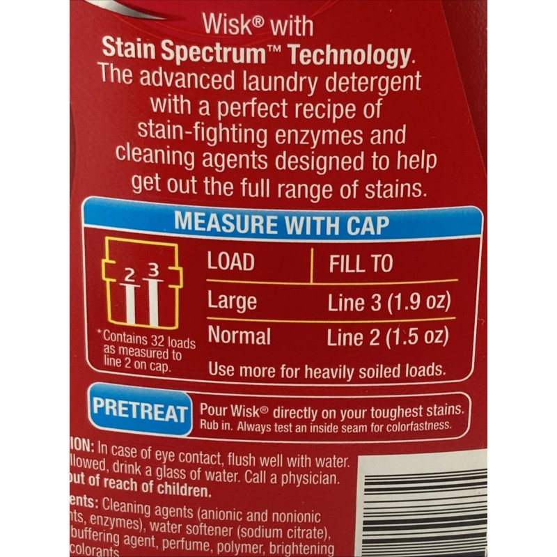 Wisk 1) Wisk Deep Clean Stain Spectrum Liquid Laundry Detergent